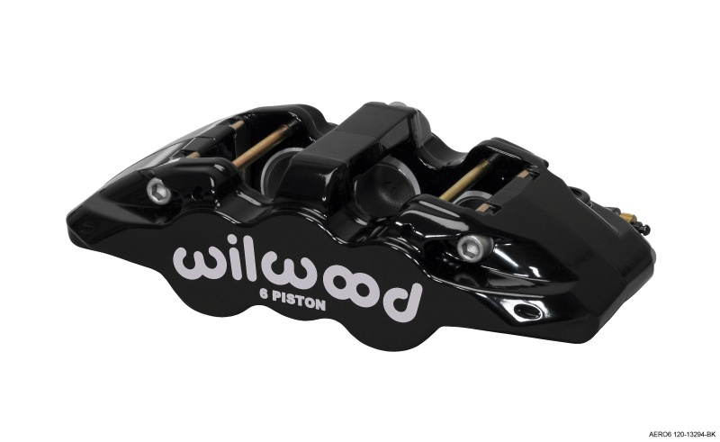 Wilwood 120-13294-BK - Caliper-Aero6-L/H - Black 1.75/1.38/1.38in Pistons 1.25in Disc
