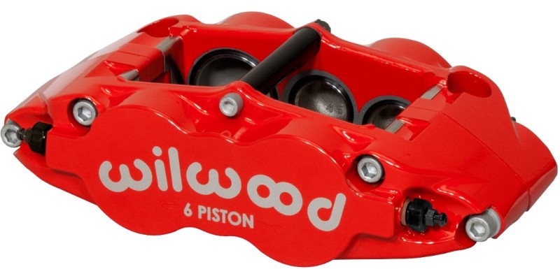Wilwood 120-14540-RD - Caliper-Forged Narrow Superlite 6R-L/H 1.75/1.25/1.25in Pistons 1.10in Rotor - Red