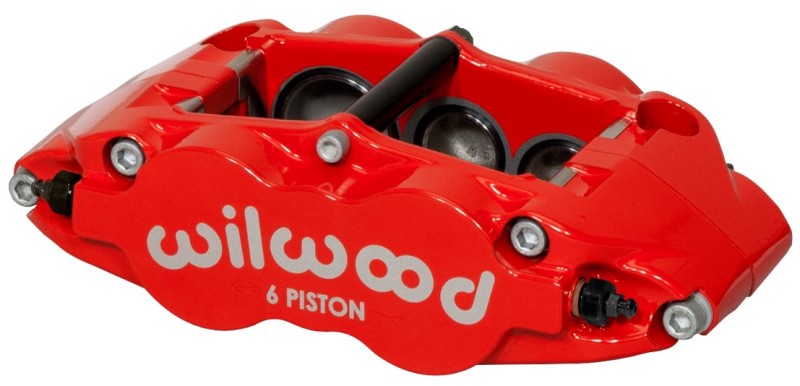 Wilwood 120-14539-RD - Caliper-Forged Narrow Superlite 6R-R/H 1.75/1.25/1.25in Pistons 1.10in Rotor - Red