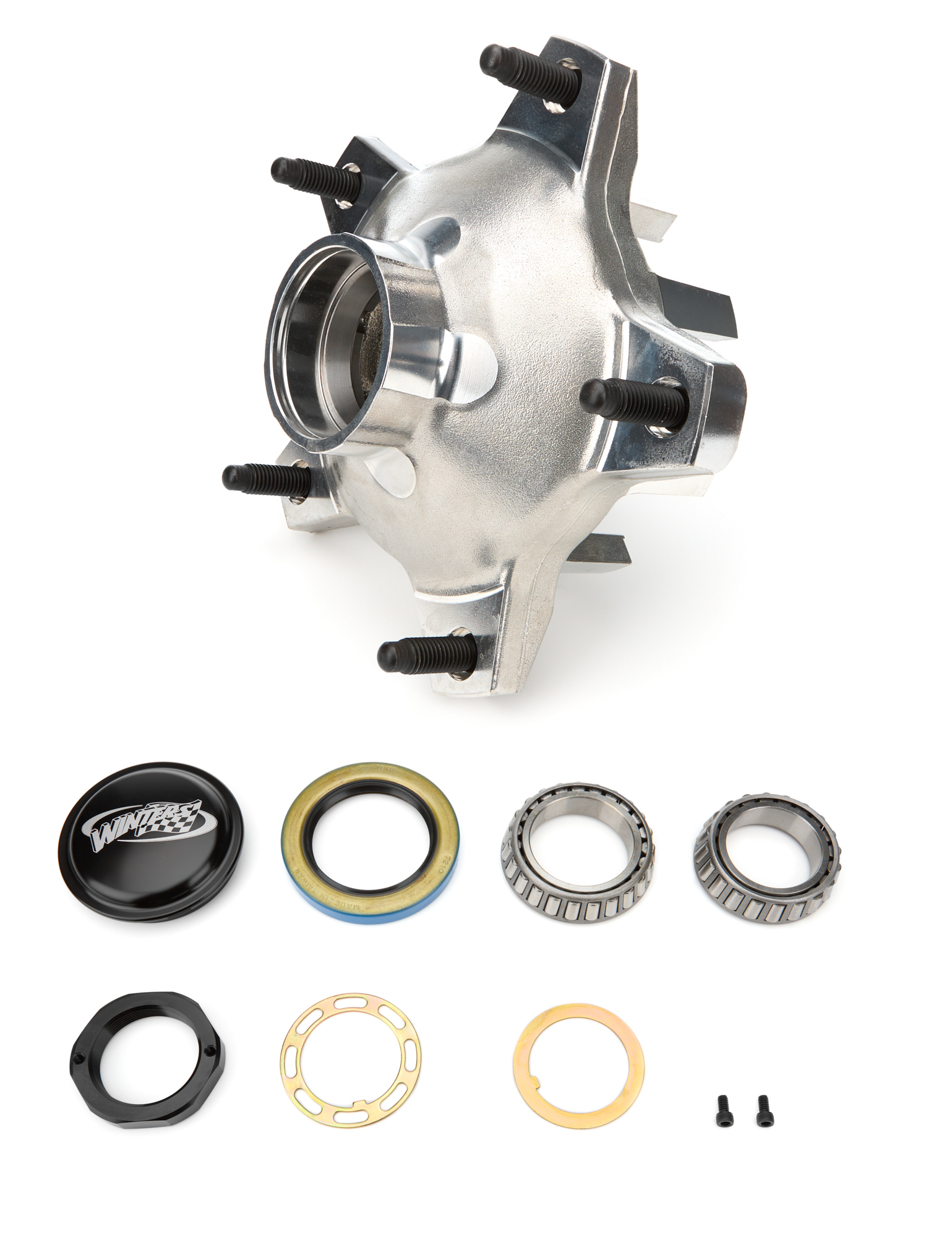 Winters 3755F - Hub Kit Front Wide 5 Snap Cap Perm Mold Alum