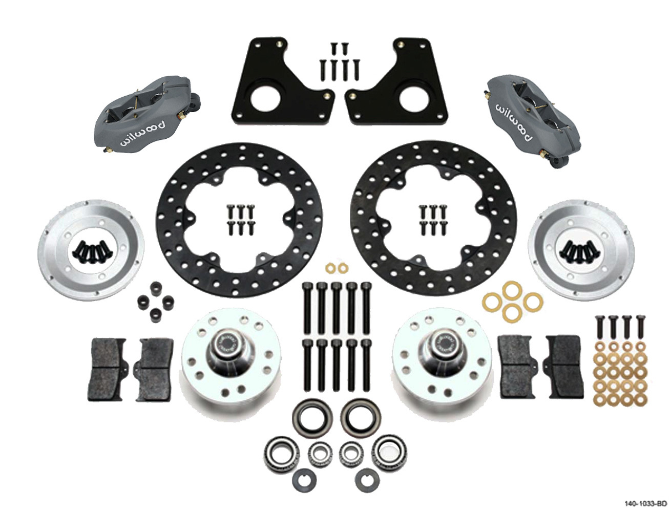 Wilwood 140-1033-BD - Forged Dynalite Front Drag Kit Drilled Rotor 79-87 GM G Body Wilwood 140-1033-BD - Forged Dynalite Front Drag Kit Drilled Rotor 79-87 GM G Body