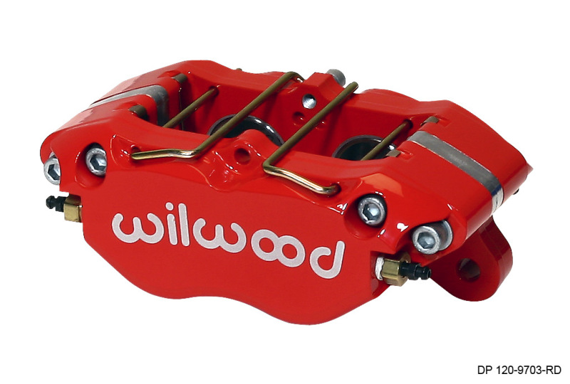 Wilwood 120-9703-RD - Caliper-Dynapro 5.25in Mount - Red 1.38in Pistons .81in Disc