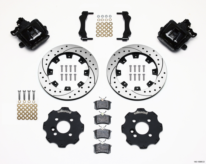 Wilwood 140-10885-D - Combination Parking Brake Rear Kit 11.75in Drilled Mini Cooper