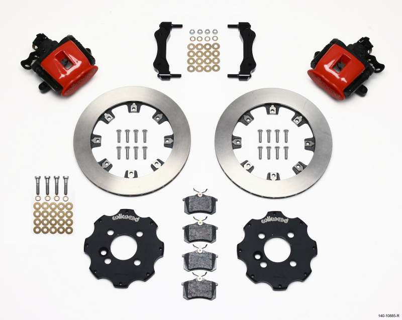 Wilwood 140-10885-R - Combination Parking Brake Rear Kit 11.75in Red Mini Cooper (Requires 17in Wheels)