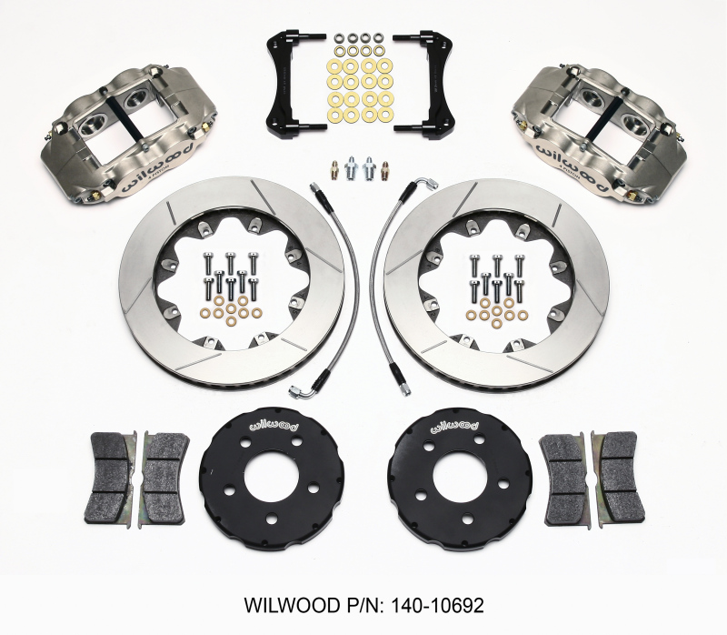 Wilwood 140-10692 - Forged Superlite 4R ST BB Front Kit Road Race 94-04 Mustang