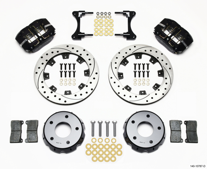 Wilwood 140-10787-D - Dynapro Radial Front Drag Kit 11.75in Vented Drilled 98-02 Camaro/Firebird
