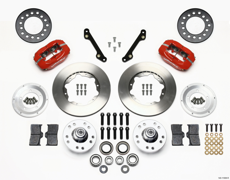 Wilwood 140-11008-R - Forged Dynalite Front Kit 11.00in Red 79-81 Camaro