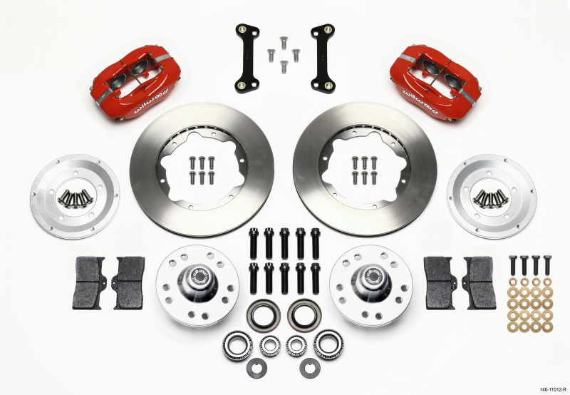 Wilwood 140-11012-R - Forged Dynalite Front Kit 11.00in Red 82-92 Camaro//Firebird
