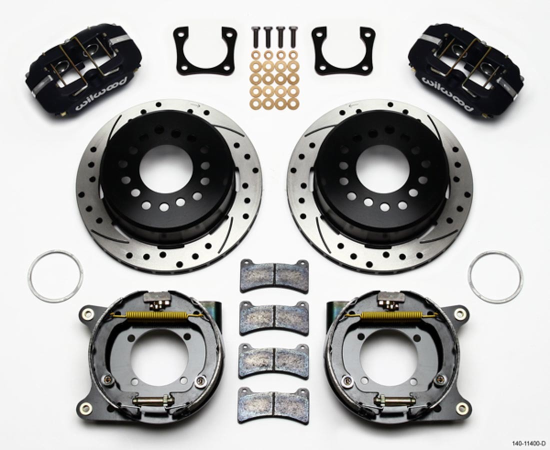 Wilwood 140-11400-D - Dynapro Low-Profile 11.00in P-Brake Kit Drilled Chevy 12 Bolt Spcl 2.81in Off Stag Mount Wilwood 140-11400-D - Dynapro Low-Profile 11.00in P-Brake Kit Drilled Chevy 12 Bolt Spcl 2.81in Off Stag Mount