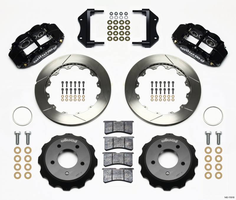 Wilwood 140-11918 - Narrow Superlite 6R Front Hat Kit 12.88in 84-87 Corvette C4