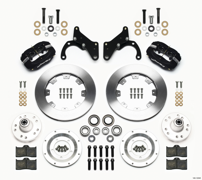 Wilwood 140-12045 - Forged Dynalite Front Kit 12.19in 69-70 Impala Drum/Disc 69-82 Vette