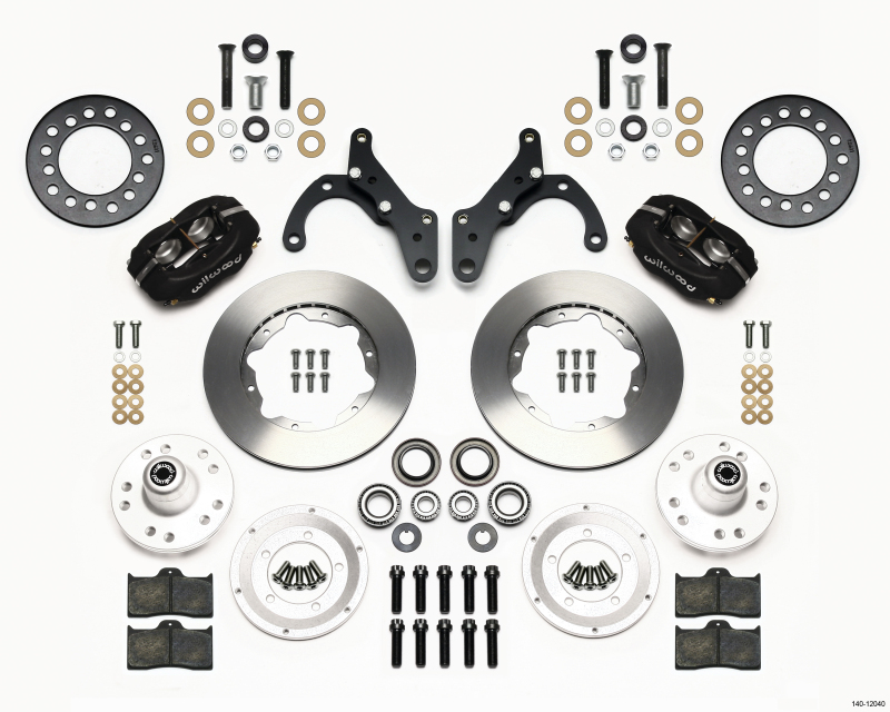 Wilwood 140-12040 - Forged Dynalite Front Kit 11.00in 69-70 Impala Drum/Disc 69-82 Vette