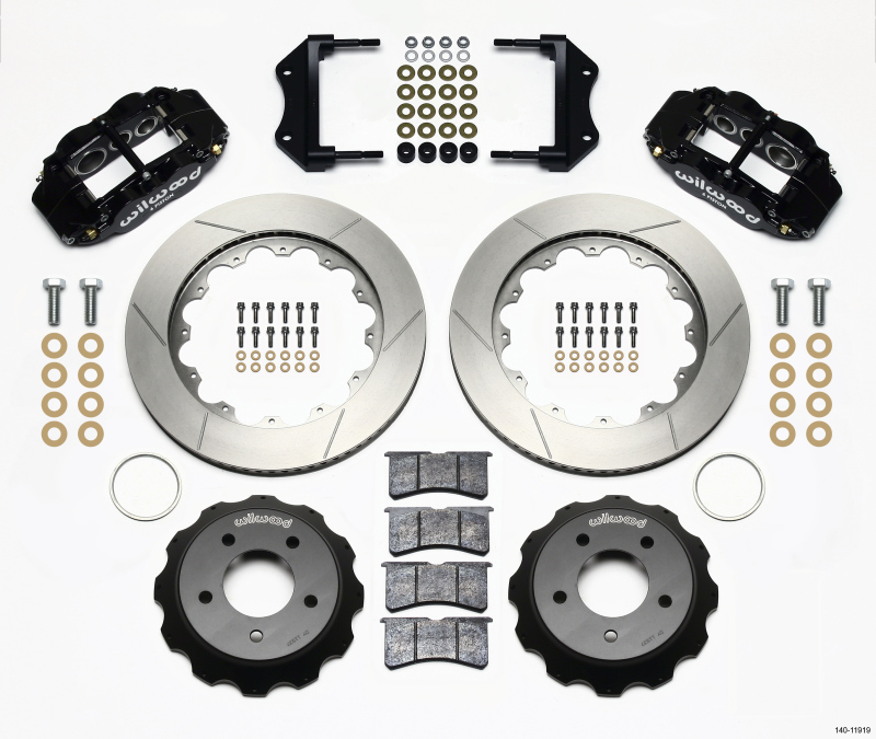 Wilwood 140-11919 - Narrow Superlite 6R Front Hat Kit 14.00in 84-87 Corvette C4