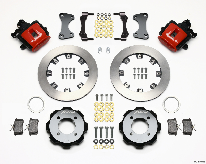 Wilwood 140-11900-R - Combination Parking Brake Rear Kit 11.75in Red 2011 Fiesta Rear
