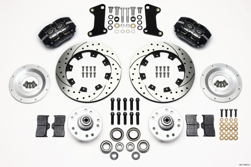 Wilwood 140-13203-D - Dynapro Dust-Boot Front Kit 12.19in Drilled 67-69 Camaro 64-72 Nova Chevelle