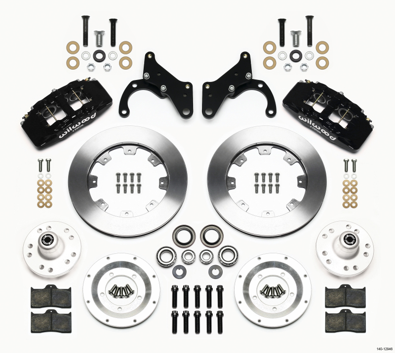 Wilwood 140-12946 - Dynapro 6 Front Hub Kit 12.19in 69-70 Impala Drum/Disc 69-82 Vette