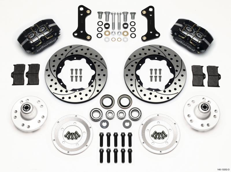 Wilwood 140-13202-D - Dynapro Dust-Boot Front Kit 11.00in Drilled 67-69 Camaro 64-72 Nova Chevelle
