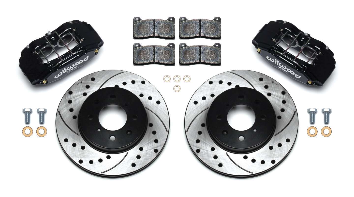 Wilwood 140-12996-D - DPHA Front Caliper & Rotor Kit Drilled Honda / Acura w/ 262mm OE Rotor
