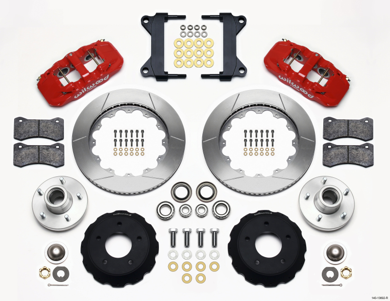 Wilwood 140-13692-R - AERO6 Front Hub Kit 14.00-Red Chevy C-10 60-87 CPP Drop Spindle Wilwood 140-13692-R - AERO6 Front Hub Kit 14.00-Red Chevy C-10 60-87 CPP Drop Spindle