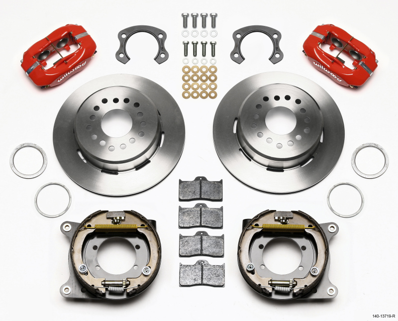 Wilwood 140-13719-R - Forged Dynalite P/S Park Brake Kit Red Ford 8.8 Special w/2.50in Offset-5 Lug Wilwood 140-13719-R - Forged Dynalite P/S Park Brake Kit Red Ford 8.8 Special w/2.50in Offset-5 Lug