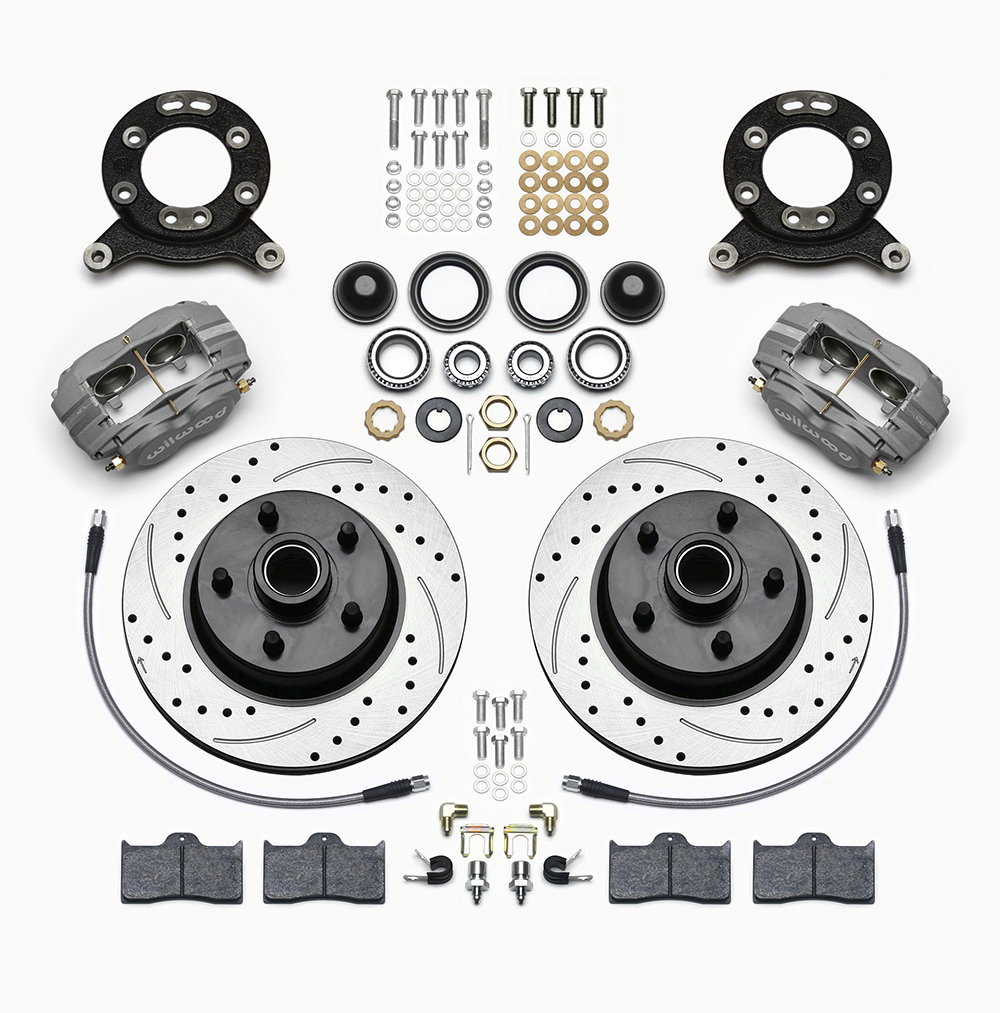 Wilwood 140-13476-D - Forged Dynalite-M Front Kit 11.30in 1 PC Rotor&Hub-Drill 65-69 Mustang Disc & Drum Spindle Wilwood 140-13476-D - Forged Dynalite-M Front Kit 11.30in 1 PC Rotor&Hub-Drill 65-69 Mustang Disc & Drum Spindle