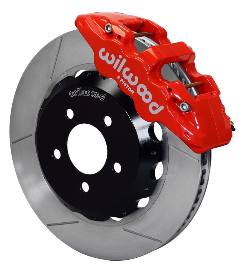 Wilwood 140-14289-R - AERO6 Front Hat Kit 15.00 Red 2016-Up Camaro w/Lines