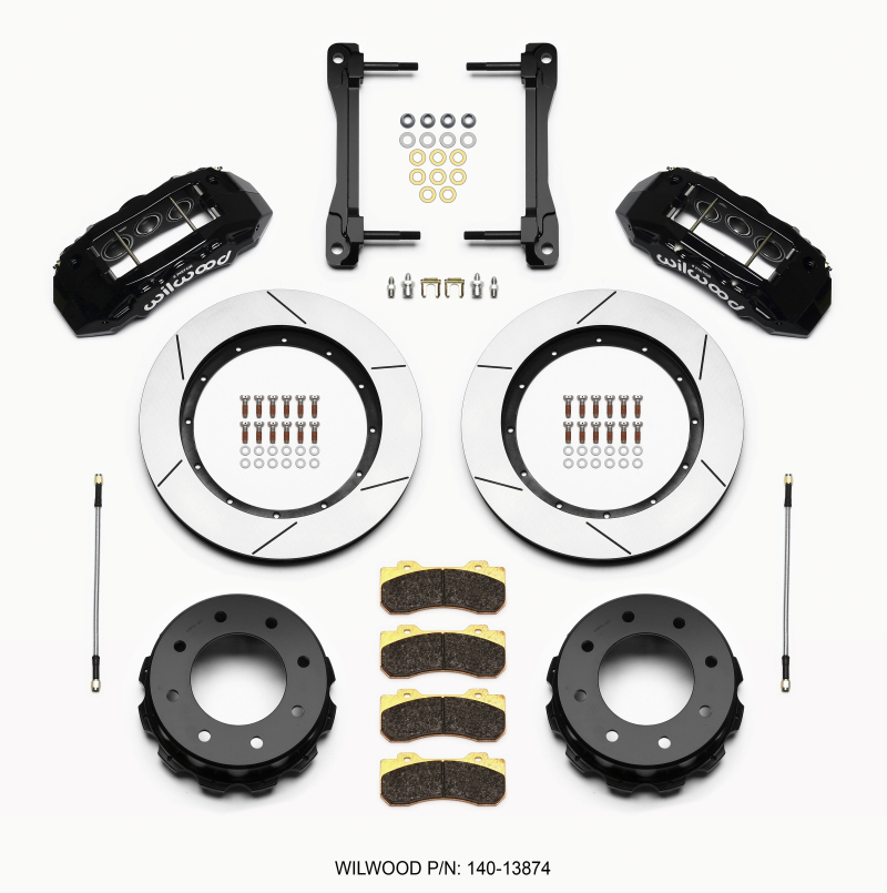 Wilwood 140-13874 - TX6R Rear Kit 15.50in Black 2011-2015 GM Truck/SUV 2500