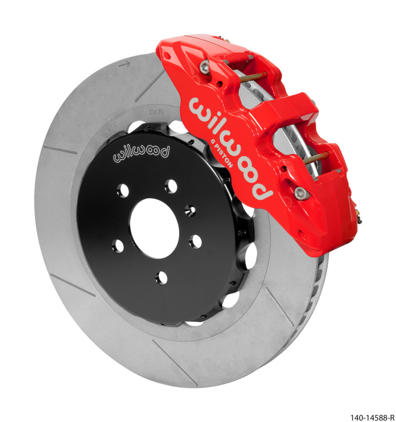 Wilwood 140-14588-R - AERO6 Front Kit 15.00in BBK - 08-12 Audi A4/A5/S5 - Slotted Rotor - Red