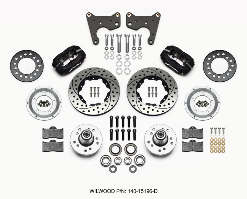 Wilwood 140-15196-D - Forged Dynalite Front Kit 11.00in Drilled 65-72 CDP C Body -Drum Wilwood 140-15196-D - Forged Dynalite Front Kit 11.00in Drilled 65-72 CDP C Body -Drum