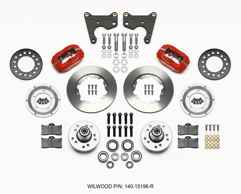Wilwood 140-15196-R - Forged Dynalite Front Kit 11.00in Red 65-72 CDP C Body -Drum Wilwood 140-15196-R - Forged Dynalite Front Kit 11.00in Red 65-72 CDP C Body -Drum