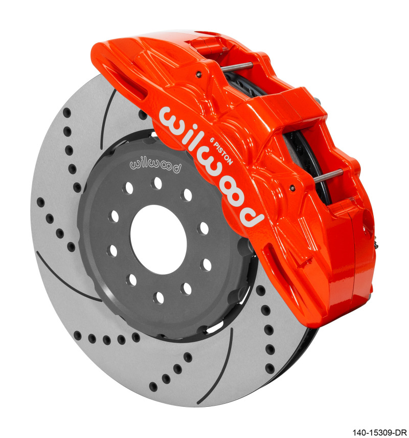 Wilwood 140-15309-DR - SX6R Front Brake Kit 14in SRP Slotted/Drilled Red 05-13 Chevy Corvette Wilwood 140-15309-DR - SX6R Front Brake Kit 14in SRP Slotted/Drilled Red 05-13 Chevy Corvette