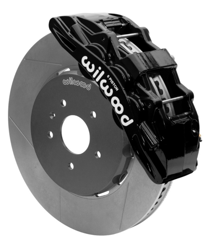 Wilwood 140-15743 - SX6R Front Brake Kit 15in Slotted Black w/ Lines 14+ Chevy Corvette C7