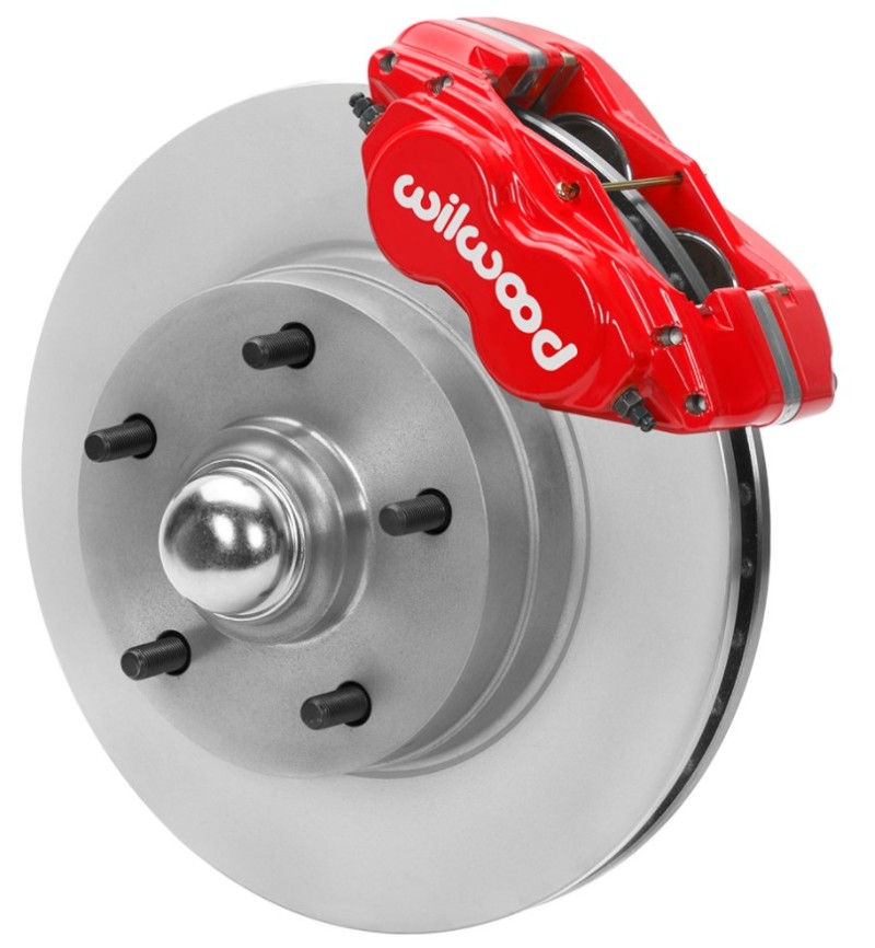 Wilwood 140-15980-R - 70-81 FBody/75-79 A&XBody Dynalite Frt Brk Kit 11in Rtr Red Calipers Use w/ Pro Drop Spindle
