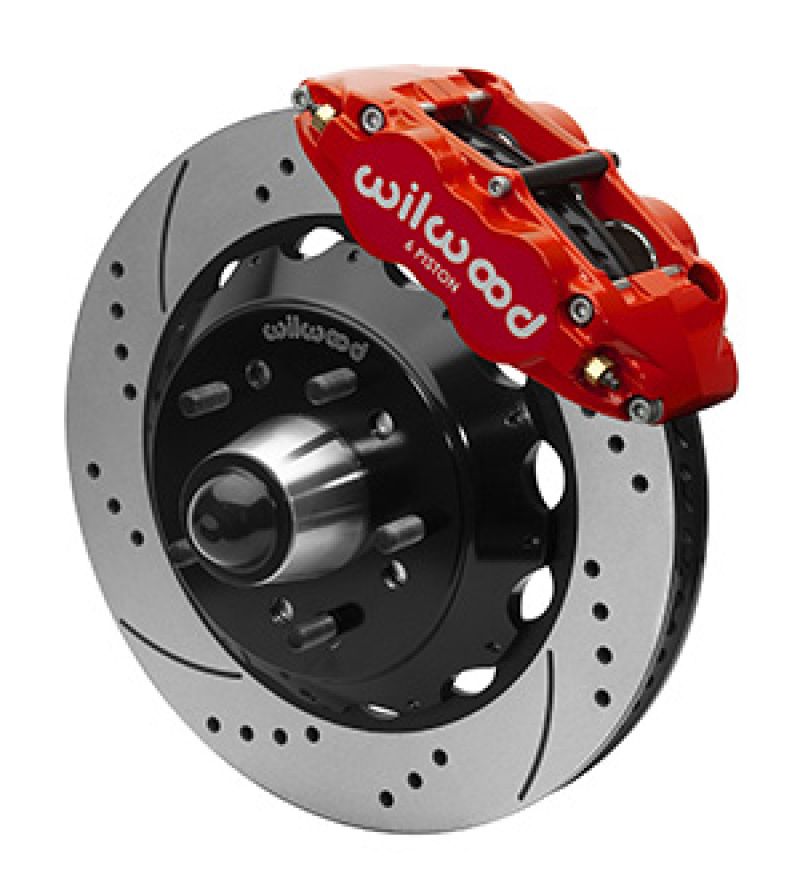 Wilwood 140-15950-DR - Narrow Superlight 6R Front Truck Kit 14.00in Red 88-98 GMC Truck C1500/C2500