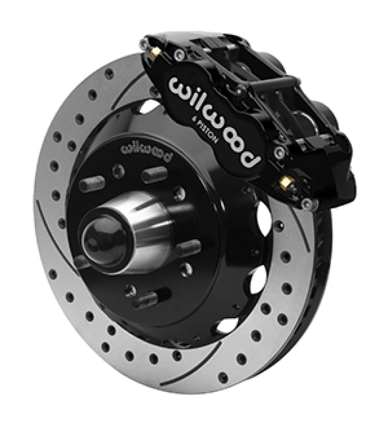 Wilwood 140-15941-D - Superlite 6R Front Brake Kit for 63-87 Chevy C10 Prospindle 13.06 in Diameter Black Calipers