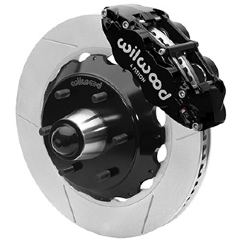 Wilwood 140-16458 - 63-87 C10 CPP Spindle FNSL6R Front BBK 14in Slotted 6x5.5 BC - Black