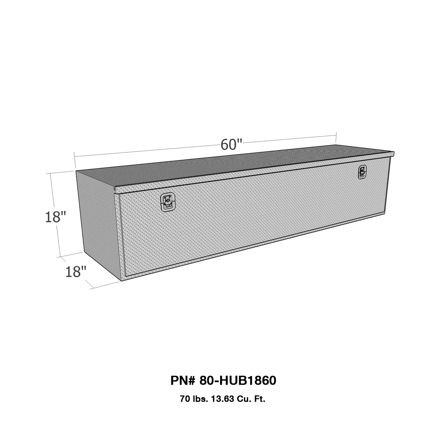 Westin 80-HUB1860 - Brute HD Under Body Tool Box