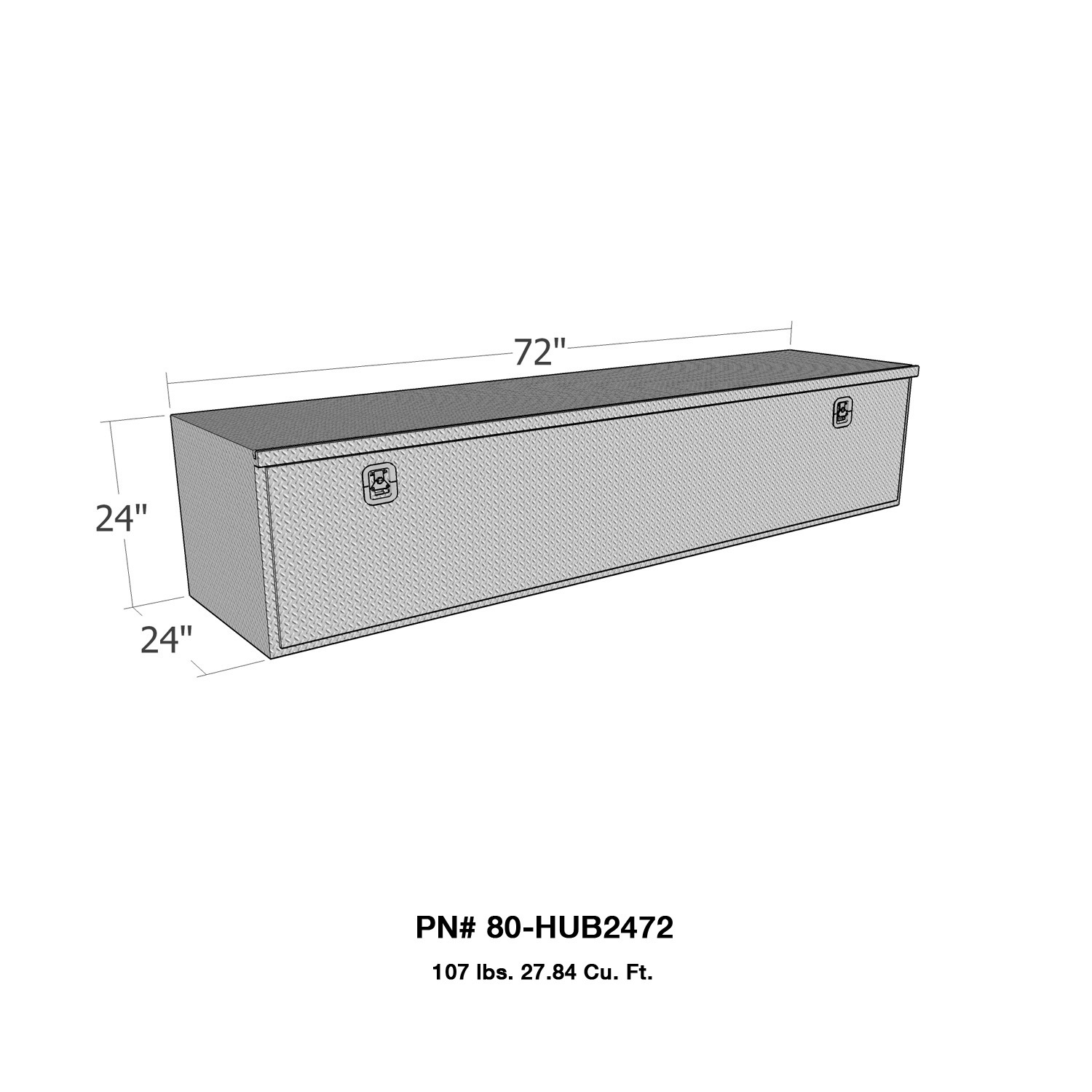 Westin 80-HUB2472 - Brute HD Under Body Tool Box