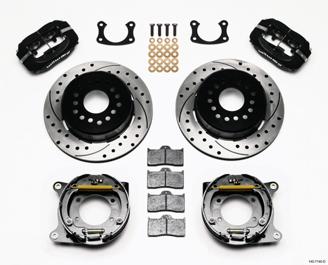 Wilwood 140-7140-D - Forged Dynalite P/S Park Brake Kit Drilled New Big Ford 2.50in Offset