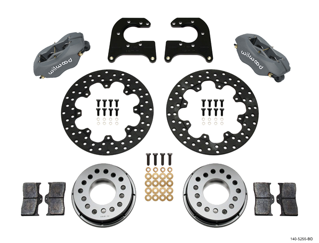 Wilwood 140-5255-BD - Forged Dynalite Rear Drag Kit Drilled Rotor Mopar/Dana 2.36in Off w/Snap Ring Brng Wilwood 140-5255-BD - Forged Dynalite Rear Drag Kit Drilled Rotor Mopar/Dana 2.36in Off w/Snap Ring Brng