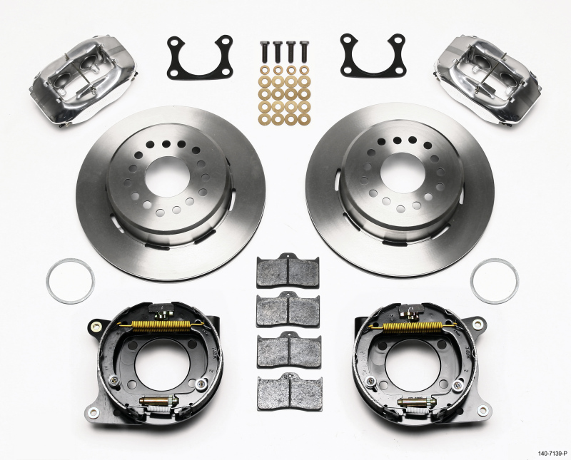 Wilwood 140-7139-P - Forged Dynalite P/S Park Brake Kit Polished Big Ford 2.36in Offset