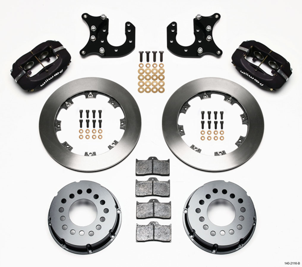 Wilwood 140-2116-B - Forged Dynalite P/S Rear Kit Mopar-Dana 2.72in Offset