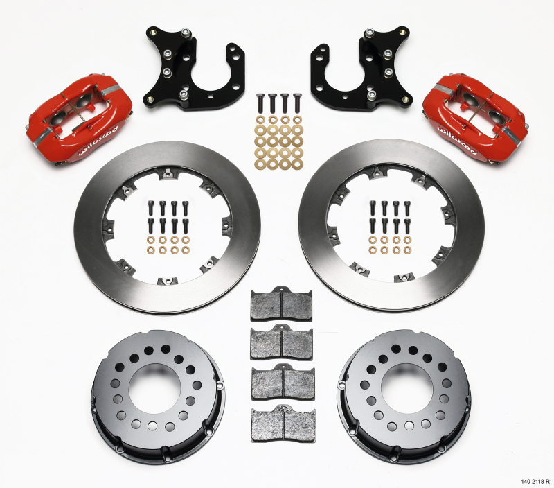 Wilwood 140-2115-R - Forged Dynalite P/S Rear Kit Red Big Ford 2.36in Offset