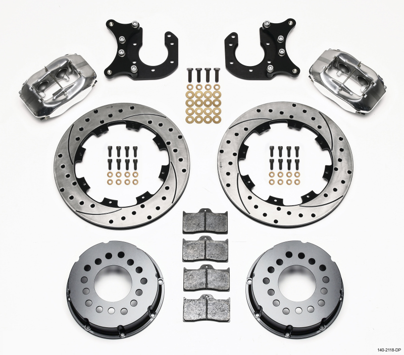 Wilwood 140-2118-DP - Forged Dynalite P/S Rear Kit Drilled Polished New Big Ford 2.50in Offset Wilwood 140-2118-DP - Forged Dynalite P/S Rear Kit Drilled Polished New Big Ford 2.50in Offset