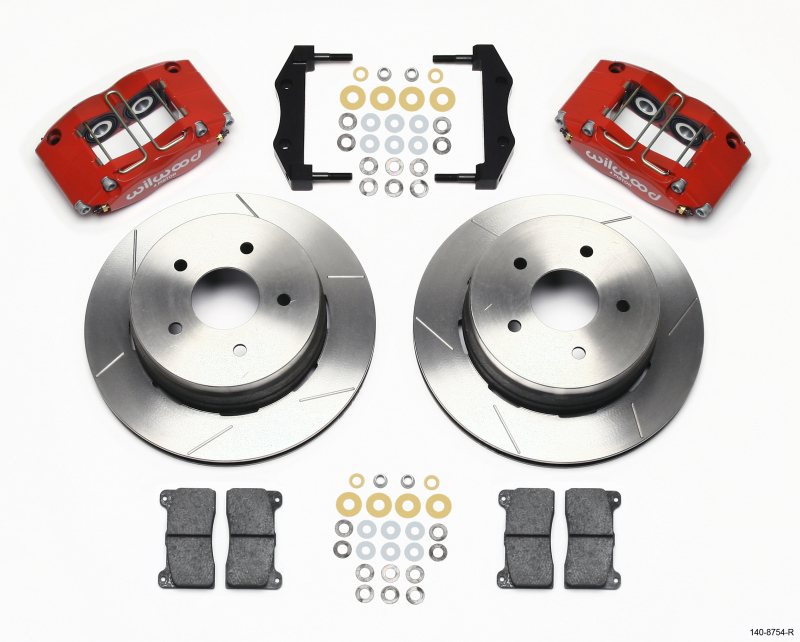 Wilwood 140-8754-R - Dynapro Radial Rear Kit 12.19in Drilled Red 2004-2006 Pontiac GTO
