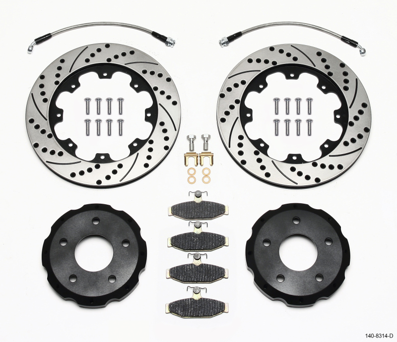 Wilwood 140-8314-D - Pro-Matrix Rear Kit Drilled 88-96 Corvette C4