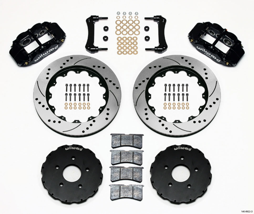Wilwood 140-8922-D - Narrow Superlite 6R Front Hat Kit 14.00in Drilled 2005-up Corvette C6