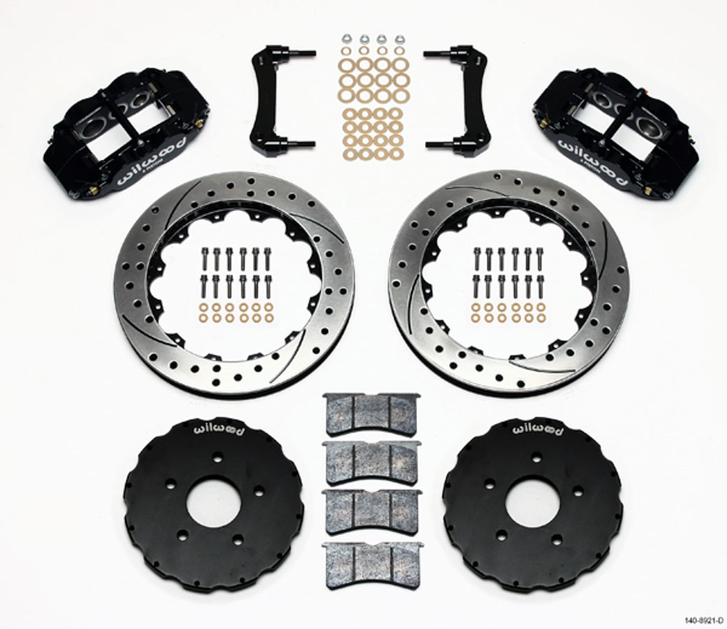Wilwood 140-8921-D - Narrow Superlite 6R Front Hat Kit 13.06in Drilled 2005-up Corvette C6