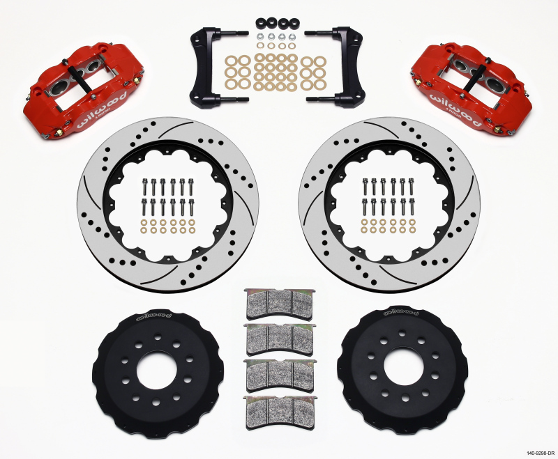 Wilwood 140-9298-DR - Narrow Superlite 6R Front Hat Kit 14.00in Drilled Red 88-93 Corvette C4 Wilwood 140-9298-DR - Narrow Superlite 6R Front Hat Kit 14.00in Drilled Red 88-93 Corvette C4