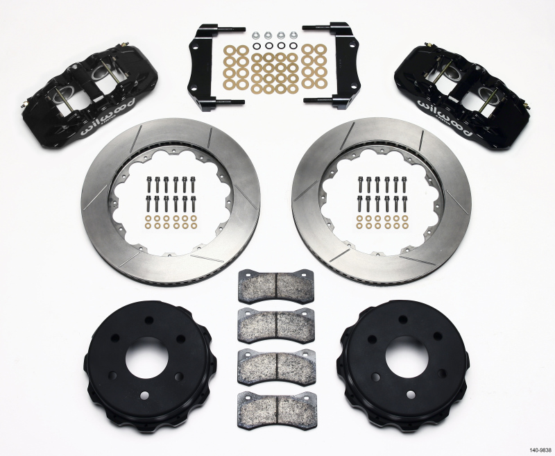 Wilwood 140-9838 - AERO4 RearTruck Kit 14.25in 1999-2010 GM 1500-SUV 2 Piston OE Caliper